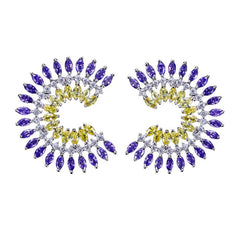 Sparkling Zircon Stud Earrings