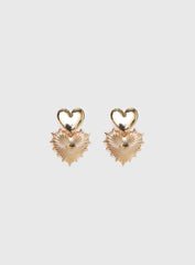 Eliette Heart Earrings Gold