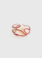 Dovie Frill Scrunchie Red / White Polka Dot