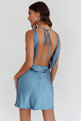 Cassiopeia Open Back Mini Dress Ocean