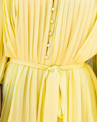 Found Love Pleated Romper - Yellow