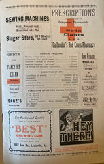 Hall's Theatre, LaPorte, IN. "Faust." Oct. 3, 1904.