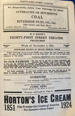 (Vaudeville) Eighty-First Street Theatre, NY. Nov. 3, 1924.
