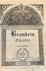 Brandeis Theatre, Omaha, NE. "Twin Beds." August 25, 1918.