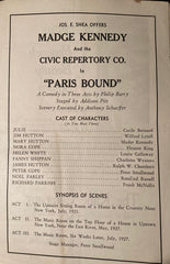 "Paris Bound." Worcester Theatre, Mass. (1920s)
