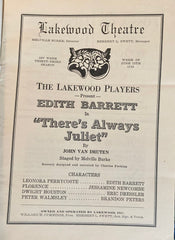 Lakewood Theatre, Maine. "There's Always Juliet." June 12, 1933.