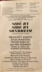Wyndham's Theatre, London. "Side by Side by Sondheim." July, 1976.