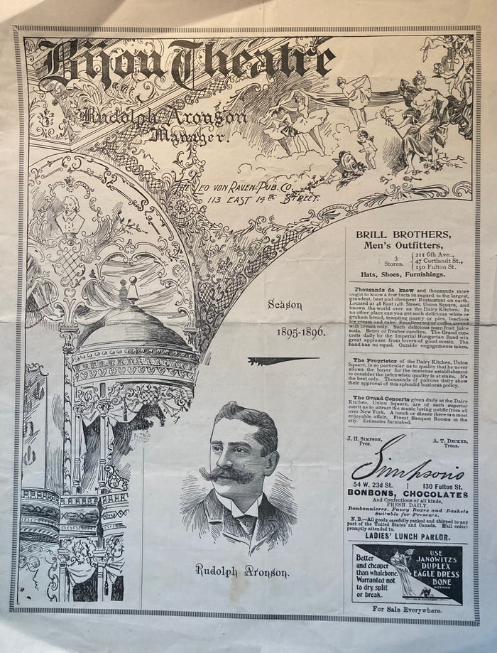 Bijou Theatre, NY. "The Widow Jones." Sept. 30, 1895.