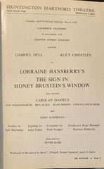 Huntington Hartford Theatre, LA. "The Sign in Sidney Brustein's Window." May 8, 1965.