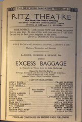 (Miriam Hopkins) The Ritz Theatre. "Excess Baggage." Jan. 2, 1928.
