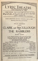 "The Ramblers." May 2, 1927. Lyric Theatre, NY.