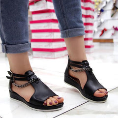 Casual Cool Chain Wedge Heel Sandals