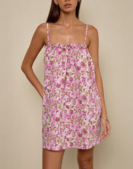 Kamalani Mini Dress in Blossom Floral Pink