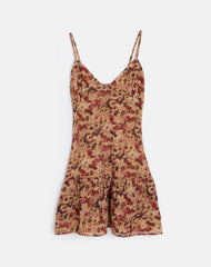 Marja Cami Mini Dress in Chiffon Rusty Flower