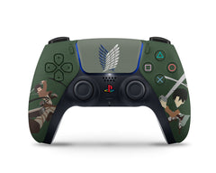 Anime Town Creations PS5 Slim Attack On Titan Survey Corps Green Minimalistic (Light) PS5 Slim Skins - Anime Attack on Titan PS5 Slim Skin