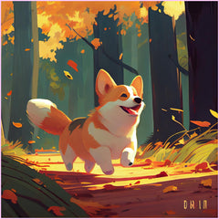 Autumn Corgi Adventure-Diamond Painting Kit-Heartful Diamonds
