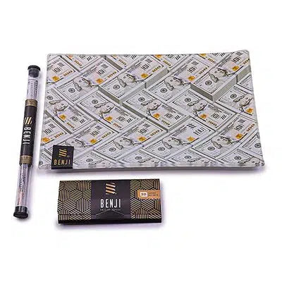 Benj Glass Rolling Tray Kit - $100 Bills