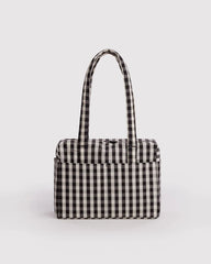 Black and Cream Gingham Everyday Cloud Bag