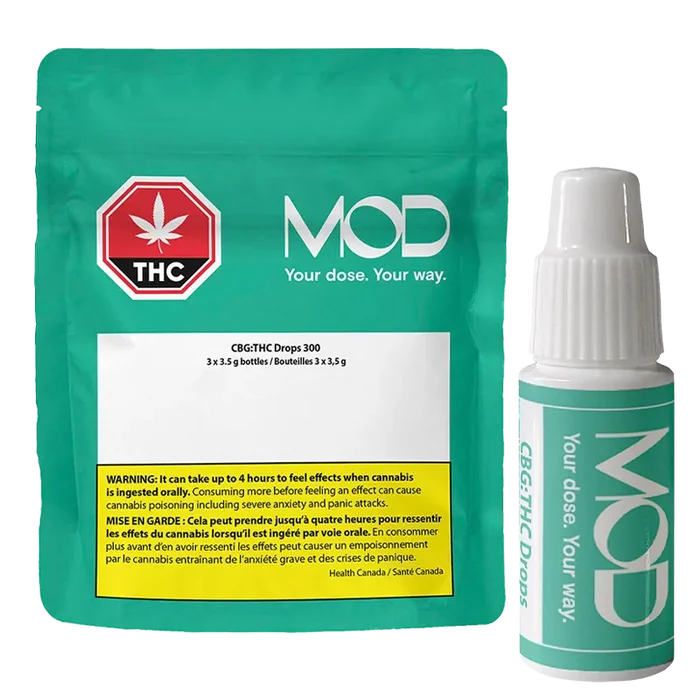 MOD 9 ml CBG:THC Drops 300 Oils & Caps