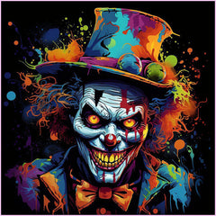 Clown Splatter Poster Diamond Painting Kit-30x30cm (12x12 in)-Heartful Diamonds