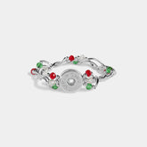 Curly Christmas Stretch Bracelet - Silver