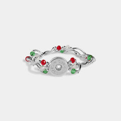Curly Christmas Stretch Bracelet - Silver