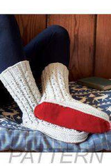 Debbie Bliss Cabled Slipper Socks PATTERN ONLY-Patterns-Debbie Bliss-Alpaca Direct