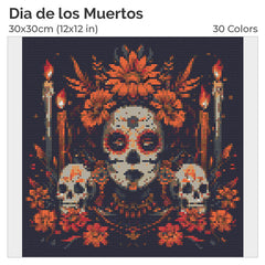 Dia de los Muertos Diamond Painting Kit-30x30cm (12x12 in)-Heartful Diamonds