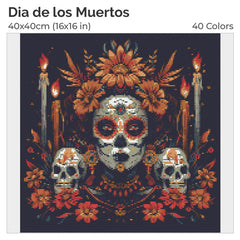 Dia de los Muertos Diamond Painting Kit-40x40cm (16x16 in)-Heartful Diamonds
