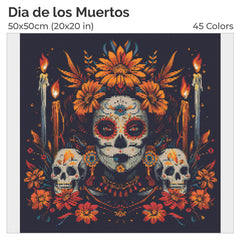 Dia de los Muertos Diamond Painting Kit-40x40cm (16x16 in)-Heartful Diamonds