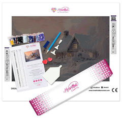 Dreamy Cottage Diamond Painting Kit-45x30cm (18x12 in)-Heartful Diamonds