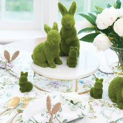 Easter Flocked Standing Bunny Decorative Figurine