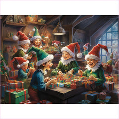 Festive Elves' Workshop Diamond Painting Kit-75x55cm (30x22 in)-Heartful Diamonds