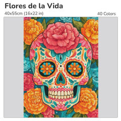 Flores de la Vida Diamond Painting Kit-40x55cm (16x22 in)-Heartful Diamonds