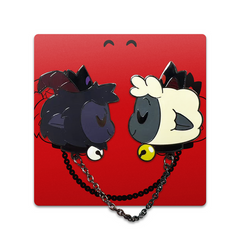 Goat and Lamb Lapel Pin