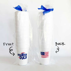 Groovy July 4th Foam Cup Set