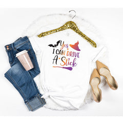 Halloween Tshirt, I Can Drive Stick T-Shirt
