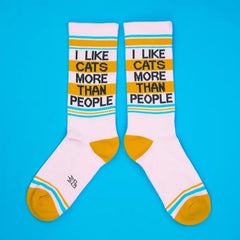 I Like Cats More Than People Gym Crew Socks