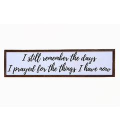 I Still Remember The Days Wall Art - Home Décor: Black