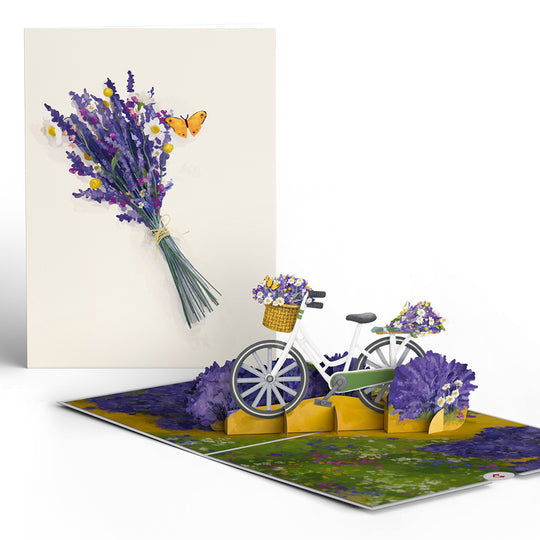 Lavender Bicycle Lovepop Card