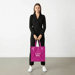 LuLu Mac Hot Pink/White Dot Tote - 260 Broadway Boutique