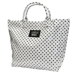 LuLu Mac Tote Bag White/Black Dot - 260 Broadway Boutique