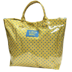 LuLu Mac Yellow/Blue Dot Tote - 260 Broadway Boutique