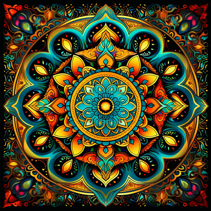 Mandala Fever Diamond Painting Kit-50x50cm (20x20 in)-Heartful Diamonds