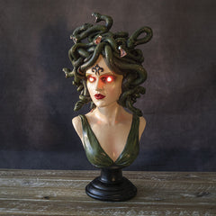 Medusa Bust with LED Eyes