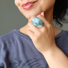 moss agate ring