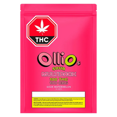Olli O's 10 pack Multipack Sour Watermelon Gummies Edibles