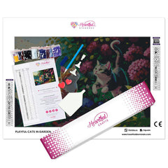 Playful Kittens in the Garden-Diamond Painting Kit-Heartful Diamonds
