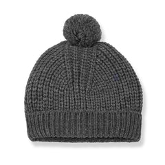 Pom-Pom Beanie in Grey