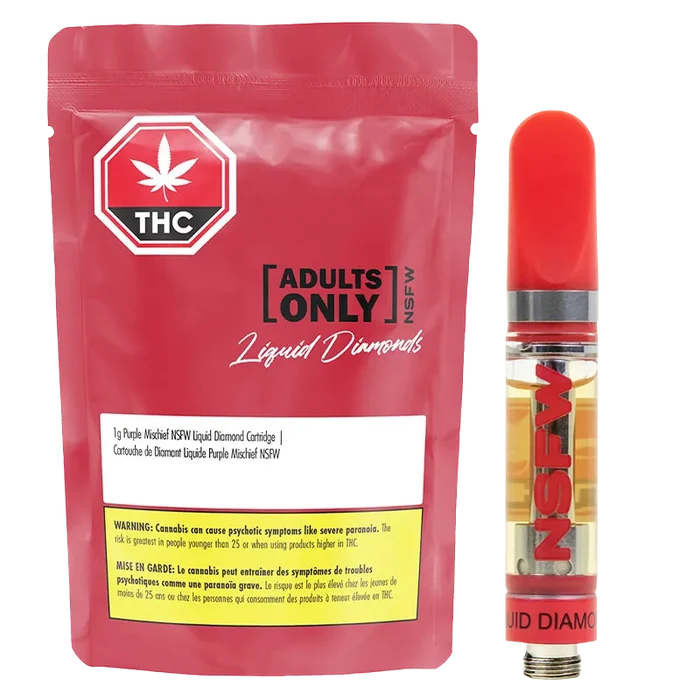 Adults Only 1 g Purple Mischief NSFW Liquid Diamond Vape Cartridge Vapes